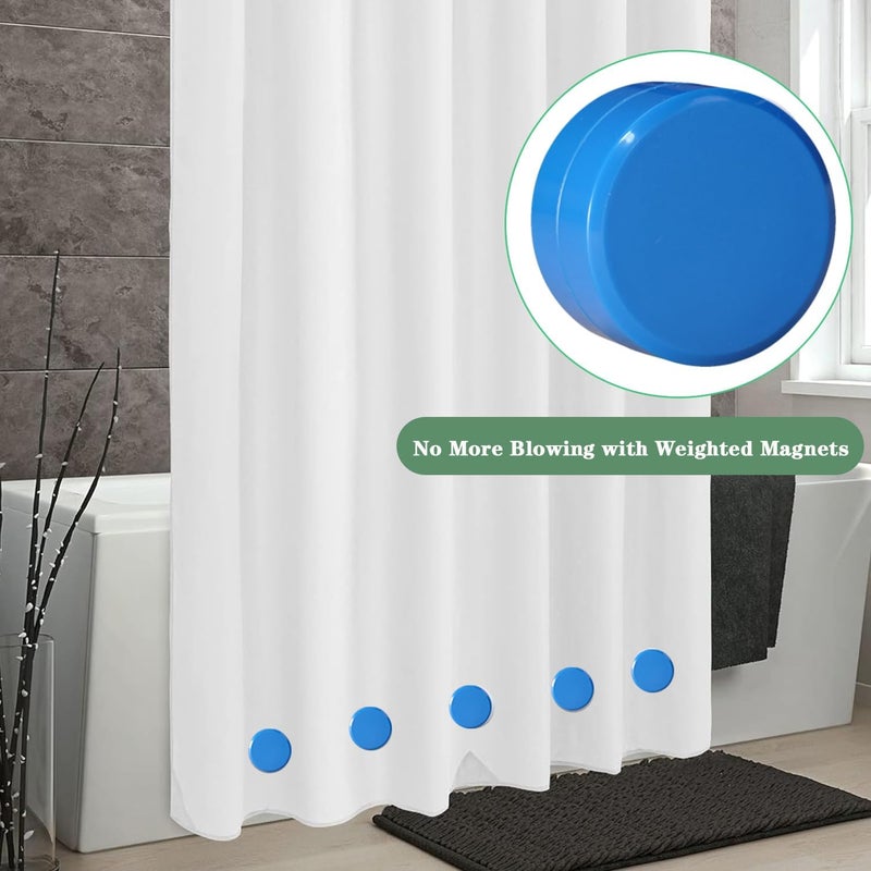 Elmatory 6 PCS Shower Curtain Weights Bottom,Heavy Duty Shower Curtain Weights Magnets Shower Curtain Liner Clips Added Weight, Work for Drapery, Tablecloth, Stop Curtain Blowing in - Image 2